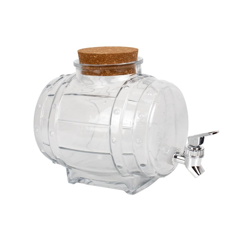 Dispensador de bebidas de vidrio tipo barril 29 litros