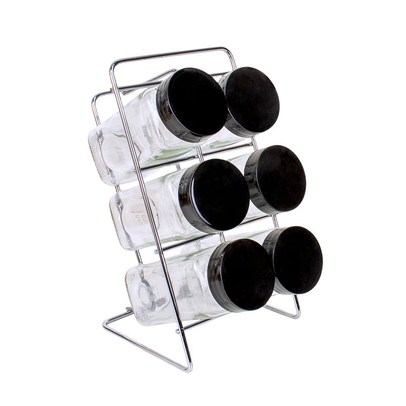 Set de condimentos de vidrio 6 piezas 80 ml